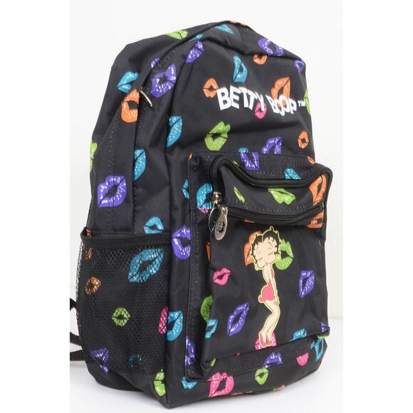 Betty Boop 2 Piece Set Wallet & Backpack Colorful Rainbow LIPS Travel Vacay NEW